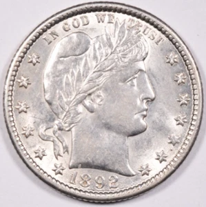 1892-O BARBER QUARTER ~ NICE SHARP BU UNCIRCULATED! - Picture 1 of 2
