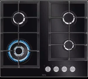 AEG HKB64420NB 6000 Gas on Glass Autarkes Gaskochfeld, 59 cm breit, Hochgeschwin - Bild 1 von 4