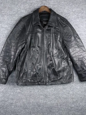 Wilsons Leather Jacket Men’s L Thinsulate Quilted Lining Zip Up Pockets - Image 1 of 4