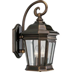 Progress Lighting Crawford Collection 2-Light Oil Rubbed Bronze Clear Beveled - Picture 1 of 10