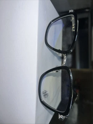 Chrome Heart Cross Style Glasses – Black/Silver Frames - Image 1 of 4