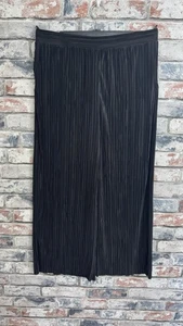 M&S Collection Women’s Black Pleated Wide Leg Trousers Size UK 14 - Picture 1 of 10