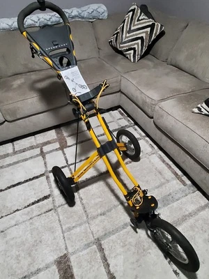 Sun Mountain Push Pull Golf Speed Cart 3-Wheel - Folding/Collapsible YELLOW - Image 1 of 4