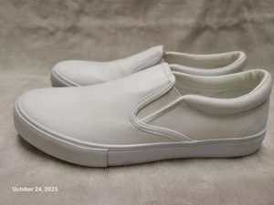 Neu Damen Canvas Turnschuhe Slipper Mode Tennis Boot Deck Schuhe Größe 10 - Bild 1 von 5