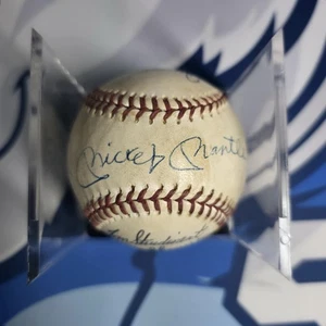 Mickey Mantle Willie Mays Ernie Banks Autographed Signed Baseball Psa/Dna Cert - Picture 1 of 8