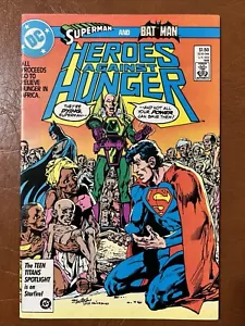 Heroes Against Hunger #1 Comic, VF+ Up, DC 1986 Superman Batman Neal Adams Cover - Picture 1 of 10