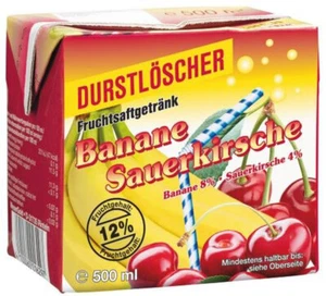 Boisson Désaltérante Banane Griotte Fruchtsaftgetränk 500ml 24er Pack - Imagen 1 de 1