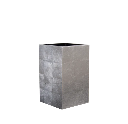 Vase, 20cm, Pianolack auf Holf, veredelt mt ECHTEM Blattsilber - Bild 1 von 1