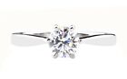1.30Ct D/VVS1 Round Shape Solitaire Women's Engagement Ring In 925 Silver