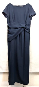 Kay Unger New York sz 18 Evening Maxi Dress blue ss lined party $298 1042 - Picture 1 of 9