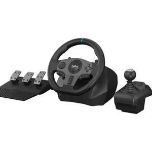 Immersive Racing Wheel for PC, Xbox, PS4 with 3-Pedal Setup & Built-in Vibration - Picture 1 of 9
