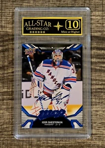 Igor Shesterkin 2022-23 UD MVP #24 Blue Script Parallel Graded ASG MINT 10 - Picture 1 of 1