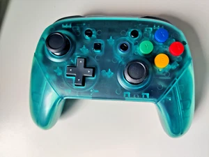 Clear Emerald Custom Nintendo Switch Pro Controller with Colorful Button - Zdjęcie 1 z 4