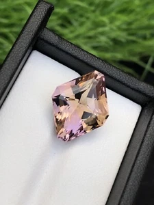 12ct Natural Ametrine One of a kind Cut Gem Nice Color & Luster from Bolivia - Picture 1 of 2