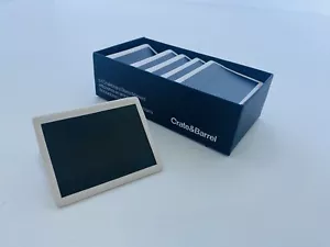 Mini Ceramic Chalkboard Stands Crate&Barrel Set of 6 NIB charcuterie Table Numbr - Picture 1 of 11