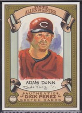 2007 Topps Allen & Ginter Dick Perez Sketches #7 Adam Dunn Cincinnati Reds