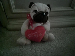 Inter-American Pug 9" Puppy Dog Plush Stuffed Animal - Picture 1 of 3