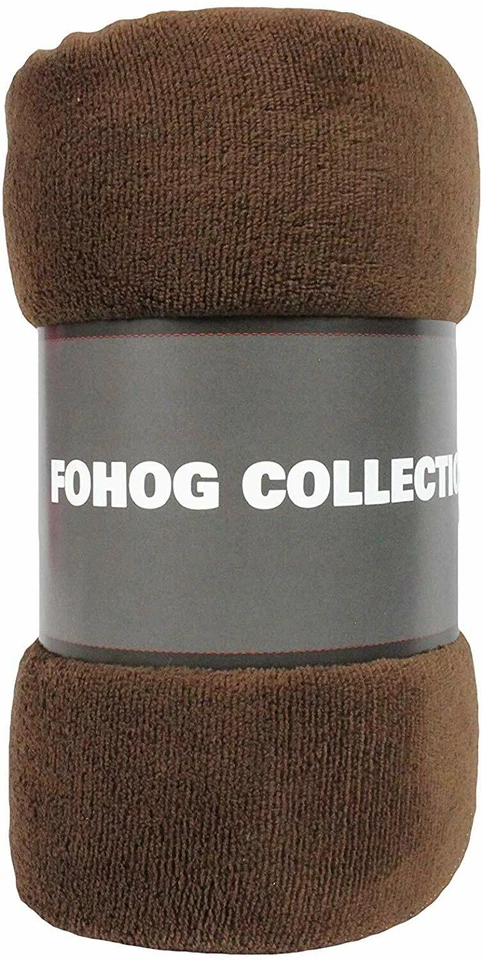 Throw Blanket Soft Plush Fleece Flannel Couch Sofa Bed Solid Colors 50" x 60" - Image 1 of 4