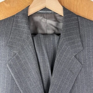 Corneliani Suit Mens 40R Gray Pinstripe 3 Button Pants 33x30 Canvased Italy Made - Picture 1 of 24