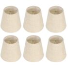 Small Lamp Shade Clip on Bulb Set of 6 for Candelabra Bulbs,  Fabric8477