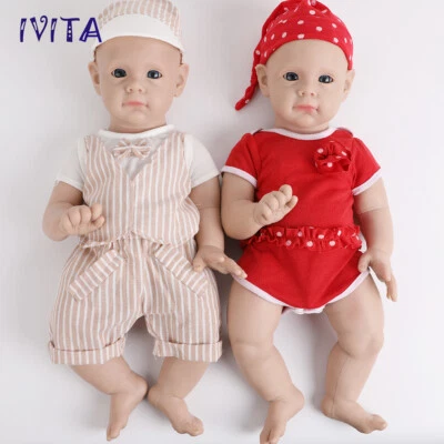 21'' Big Baby Boy or Girl Full Sililcone Baby Doll Lifelike Reborn Baby Doll - Image 1 of 4