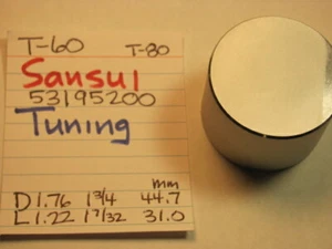 📈SANSUI 53195200 TUNING KNOB T-60 T-80 TUNER WEAR ON FACE - Picture 1 of 4