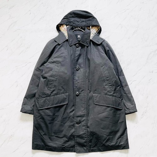 Cappotto Burberry London mods con cappuccio tasca colore nero taglia S moda esterno uomo