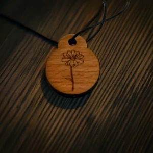 Medical Necklace ,Quality Wood NFC Pendant. NO MONTHLY COSTS. EASY TO SET UP. - Picture 1 of 13