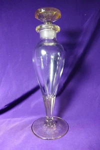 HEISEY GLASS TALL PEFUME BOTTLE Marked Lightly Iridized - Picture 1 of 6