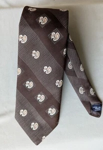 Corbata Givenchy Caballero París Marrón Paisley Diseñador - Imagen 1 de 5