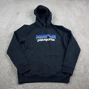 Patagonia Hoodie Mens Medium Black P 6 Uprisal Hoody Outdoors Pullover Hiking - Picture 1 of 10