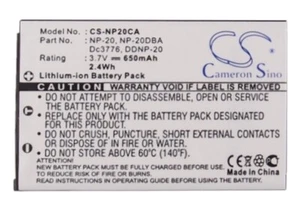 Replacement Battery For Casio 3.7v 650mAh Camera Battery - Picture 1 of 1
