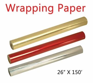 Folierte schwere Geschenkpapierrollen 150 METER Mega Rolle - Bild 1 von 4