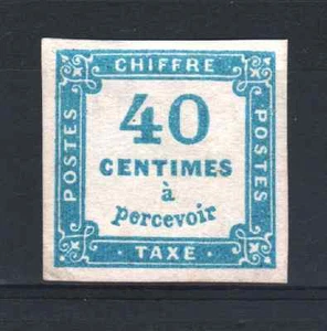 FRANCE YVERT TAXE 7 SCOTT POSTAGE DUE J 8 " 40c BLUE " MNG VF SIGNED R033 - Picture 1 of 2