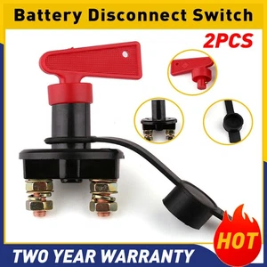 2x Battery Isolator Cut Off Switch Kill Key Car Boat Marine 12V Disconnect - Picture 1 of 8