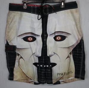 Vintage Dragonfly Pink Floyd Division Bell Mens 38 Swim Trunks Board Shorts - Picture 1 of 17