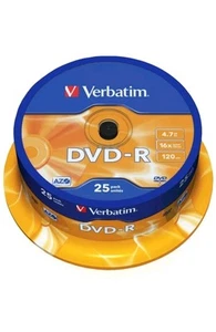 Verbatim DVD-R 4,7GB 16x 120min Silver Surface 25er Pack Neu Versiegelt Kostenloser Versand - Bild 1 von 1