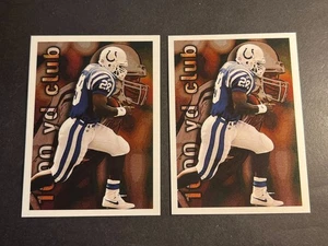 1995 Topps MISSING FOIL & BLANK BACK PROOFS 1,000 Yard Club Marshall Faulk #10 - Picture 1 of 2