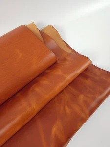 Honey Ginger Napoli Full Grain Pull Up Round Sturdy Leather - Picture 1 of 4