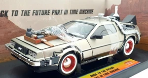 Sunstar 1/18 Scale 2712 Back To The Future Part 3 Time Machine Delorean - Picture 1 of 5