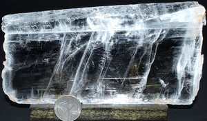 XL AAA Utah Ice Selenite Slab / 7,15" (181,61 mm) / 14,70 oz (416,73 gr) / 3585 - Imagen 1 de 12
