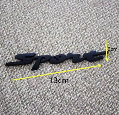 Black Car 3D Metal SPORT Logo Emblem Badge Sticker Trunk Fender Decal Accessory - Image 1 of 4