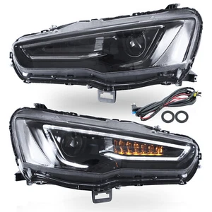 VLAND LED For 2008-17 Lancer Evolution EVO GSR MR Strip Halo Projector Headlight - Picture 1 of 11