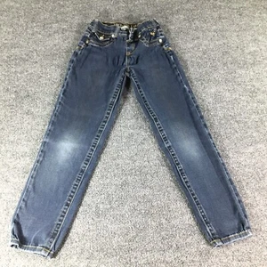 I Love Justice Jeans Girls Size 10 R Low 100% Cotton Blue Button Waist Mock Fly - Picture 1 of 12