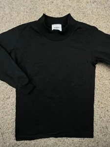 Dockers VTG Black Long Sleeve T Shirt Small USA Made Mock Neck 90’s 80’s - Picture 1 of 7