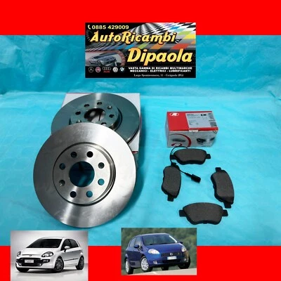 KIT DISCHI + PATTINI PASTIGLIE FRENO FIAT GRANDE PUNTO EVO 1.2 BENZ 1.3 MULTIJET - Immagine 1 di 2