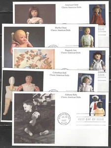 US Scott #3151a-o "Classic American Dolls" First Day Covers - Picture 1 of 3