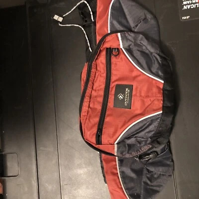 Riñonera bolsa de lona negra con soporte para 2 botellas para productos de exterior Foto 1 de 4