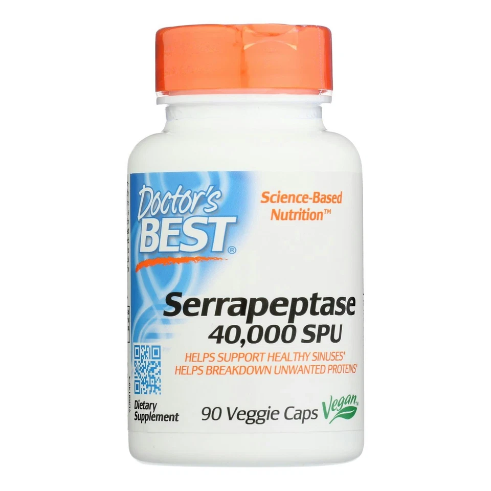 Doctor's Best - Serrapeptase - 90 Cápsulas Vegetarianas (Pack de 3) Foto 1 de 1