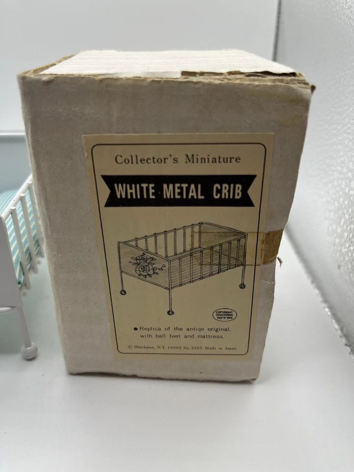 Colchón vintage Shackman de metal BLANCO para casa de muñecas hecho en Japón EN LA CAJA Foto 1 de 4
